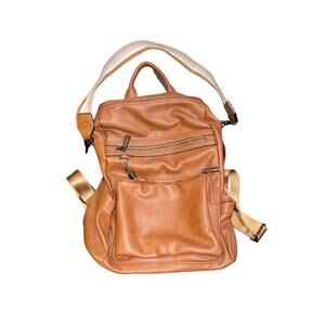 Opage Vegan Leather Backpack Purse Brown Tassel Shoulder Bag Travel